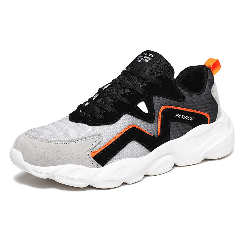 Fashionable Men's Casual Shoes Breathable Mesh White Shoes