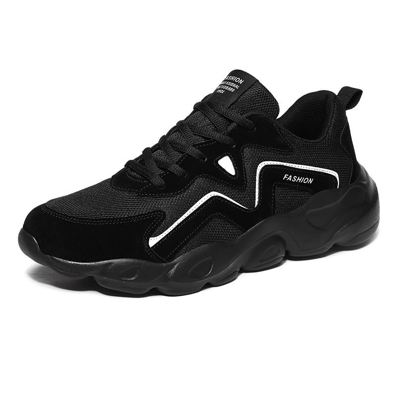 Fashionable Men's Casual Shoes Breathable Mesh White Shoes